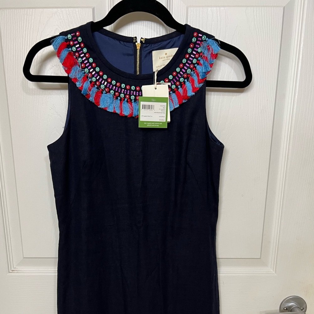 BN Kate Spade dress with embroidered tassels